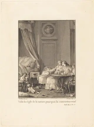 Voilà la règle de la nature, pourquoi la contrariez-vous?, by Jean-Baptiste Blaise Simonet, ink, 1778