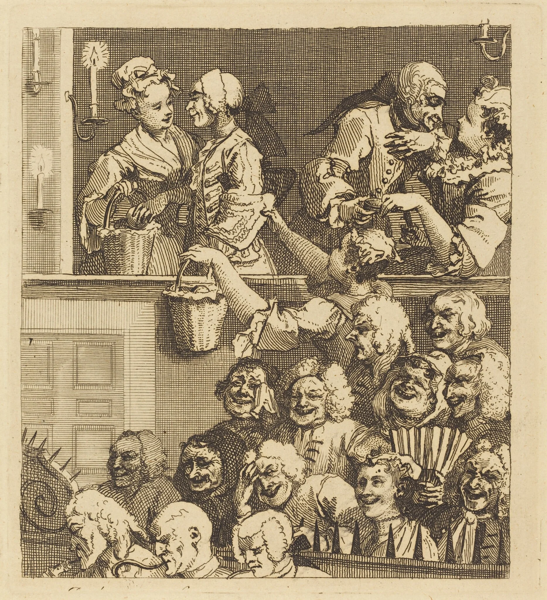 The Laughing Audience, detail