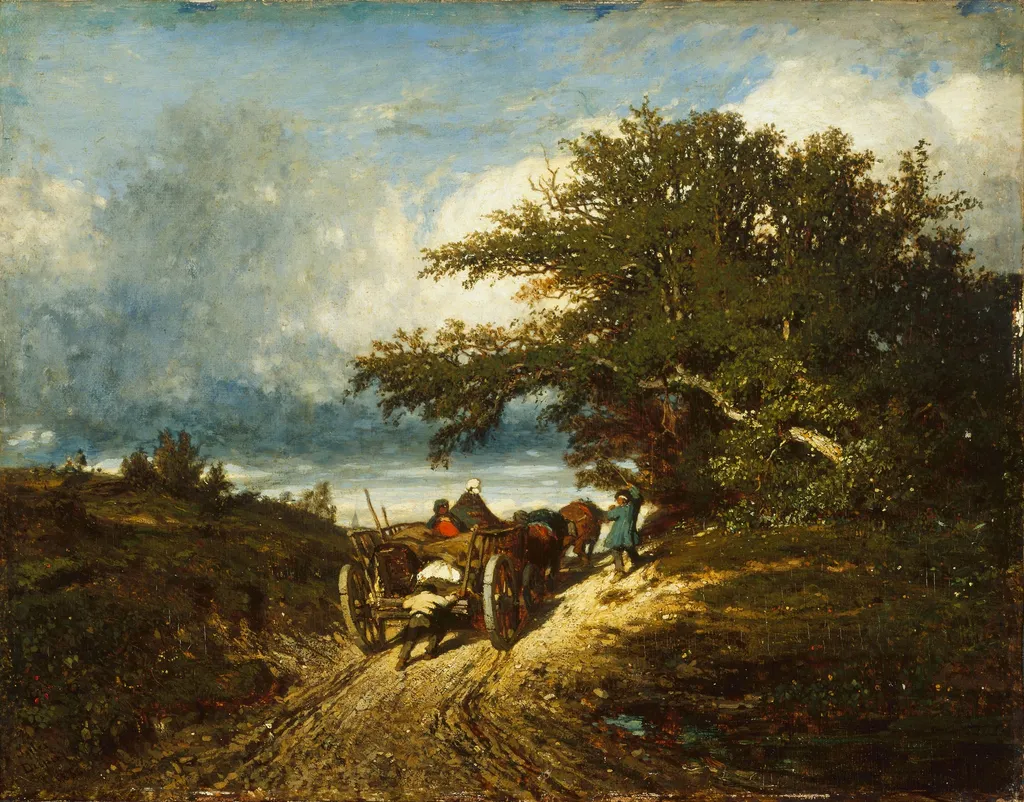 On the Road, by Jules Dupré, oil, 1856