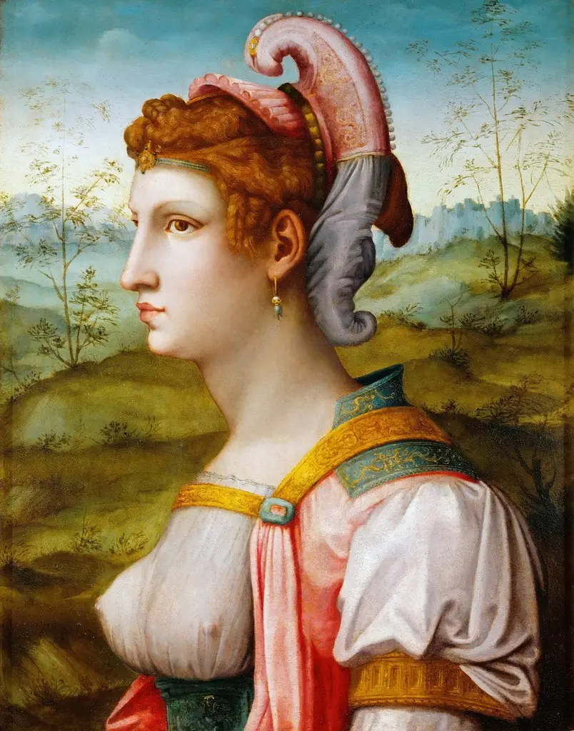 Sibylle, by Francesco Bacchiacca, oil, 1530