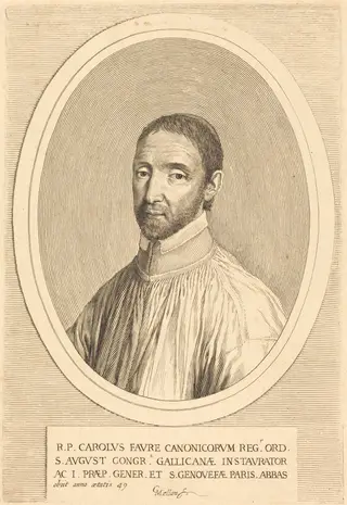 Charles Favre, by Claude Mellan, ink, 1644