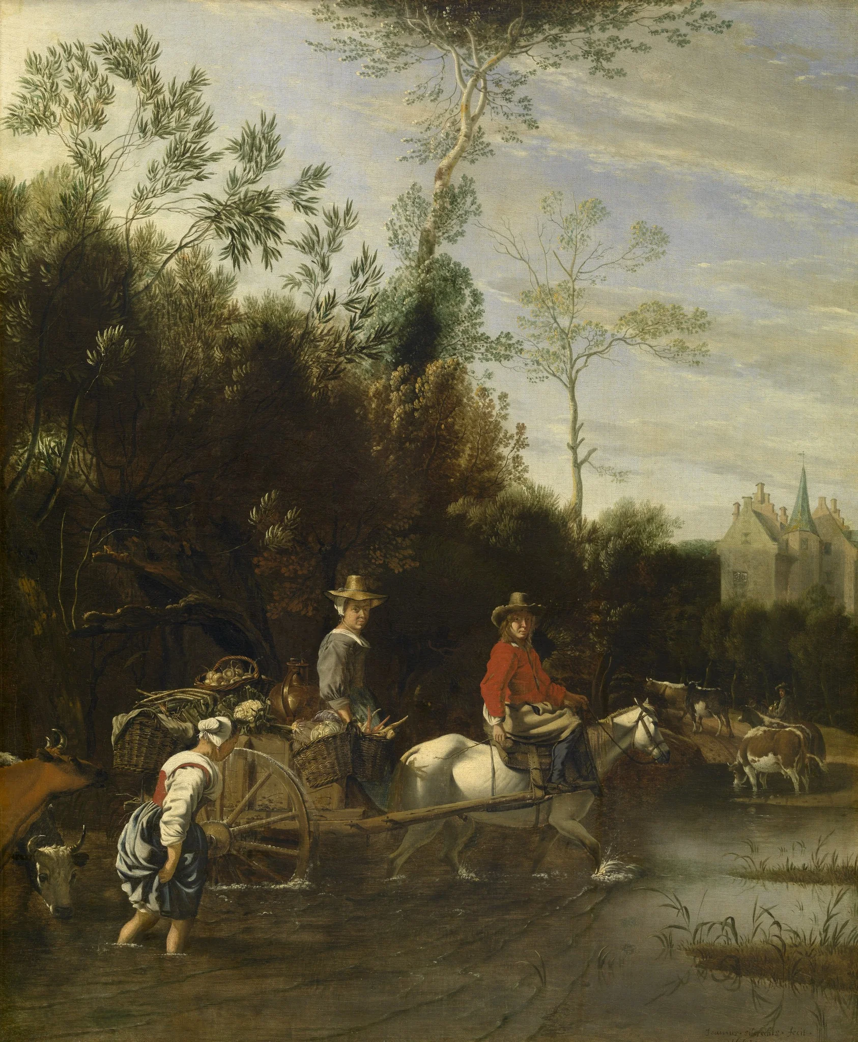 Shallow Water near a Castle, detail