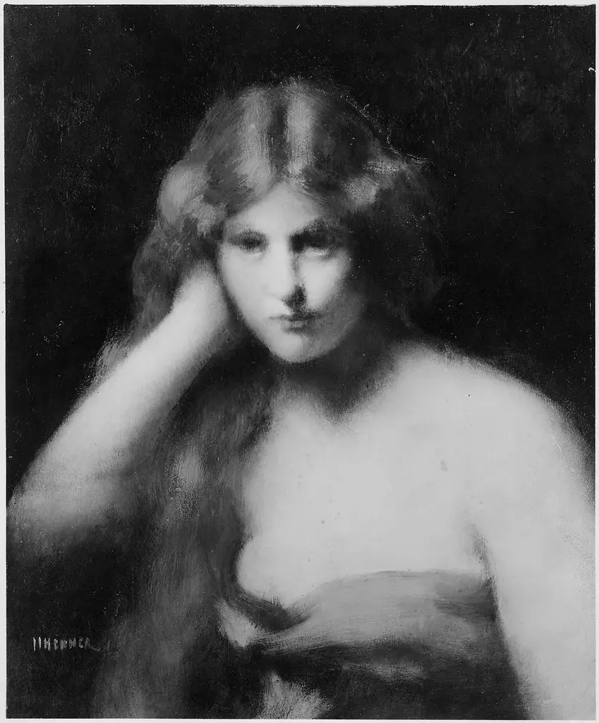 Young Woman with Brown Hair, by Jean-Jacques Henner, unspecified