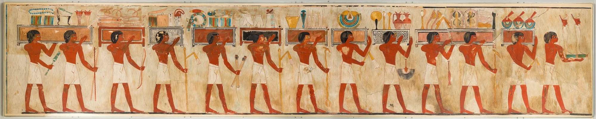 Offering Bearers in a Funerary Procession, Tomb of Rekhmire, detail