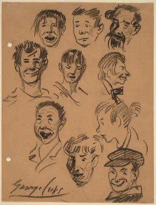 Ten Heads, by George Luks, chalk, 1905