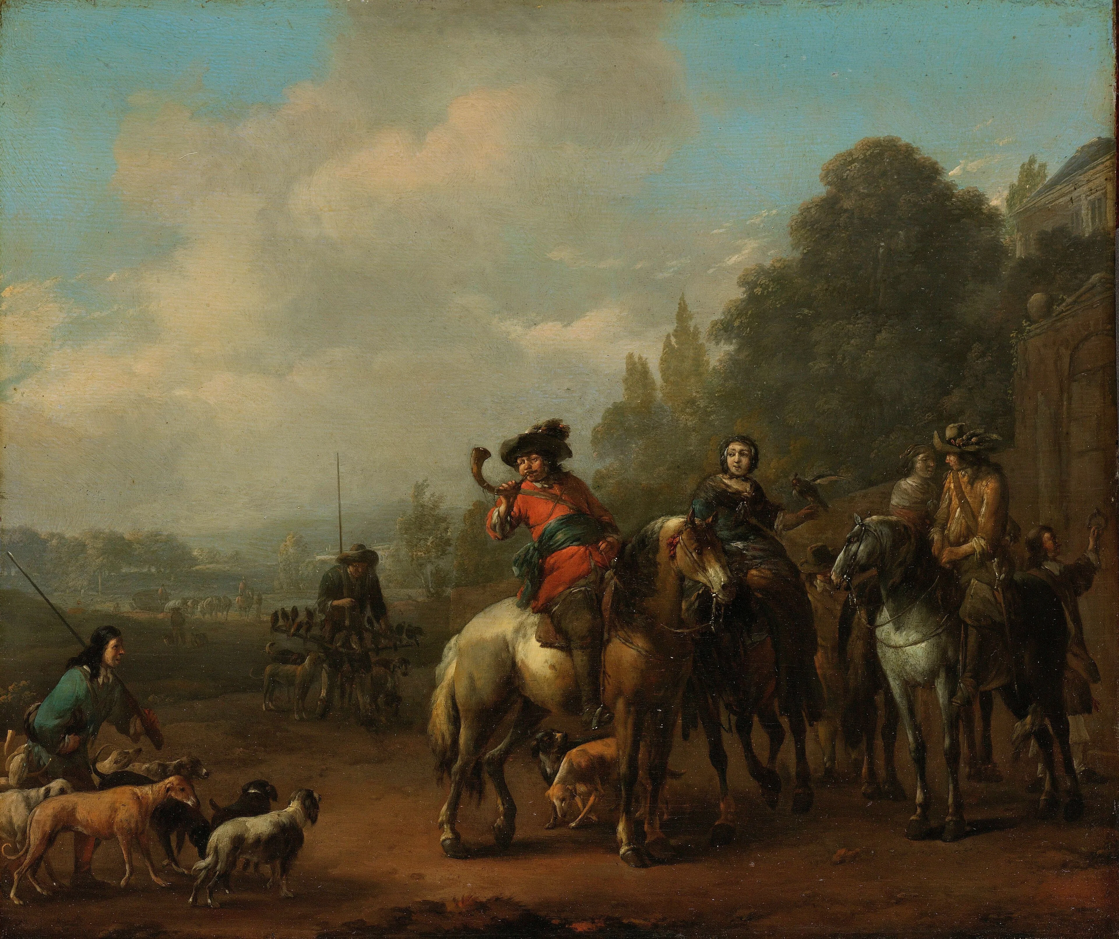 The return from the hunt, detail