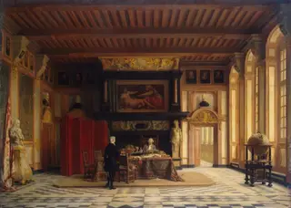 Hall of Estates at the City Council in Antwerp, by Jan Geeraerts, oil, 1856