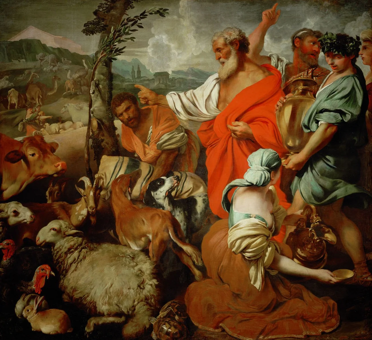 Einzug der Tiere in die Arche Noah, detail