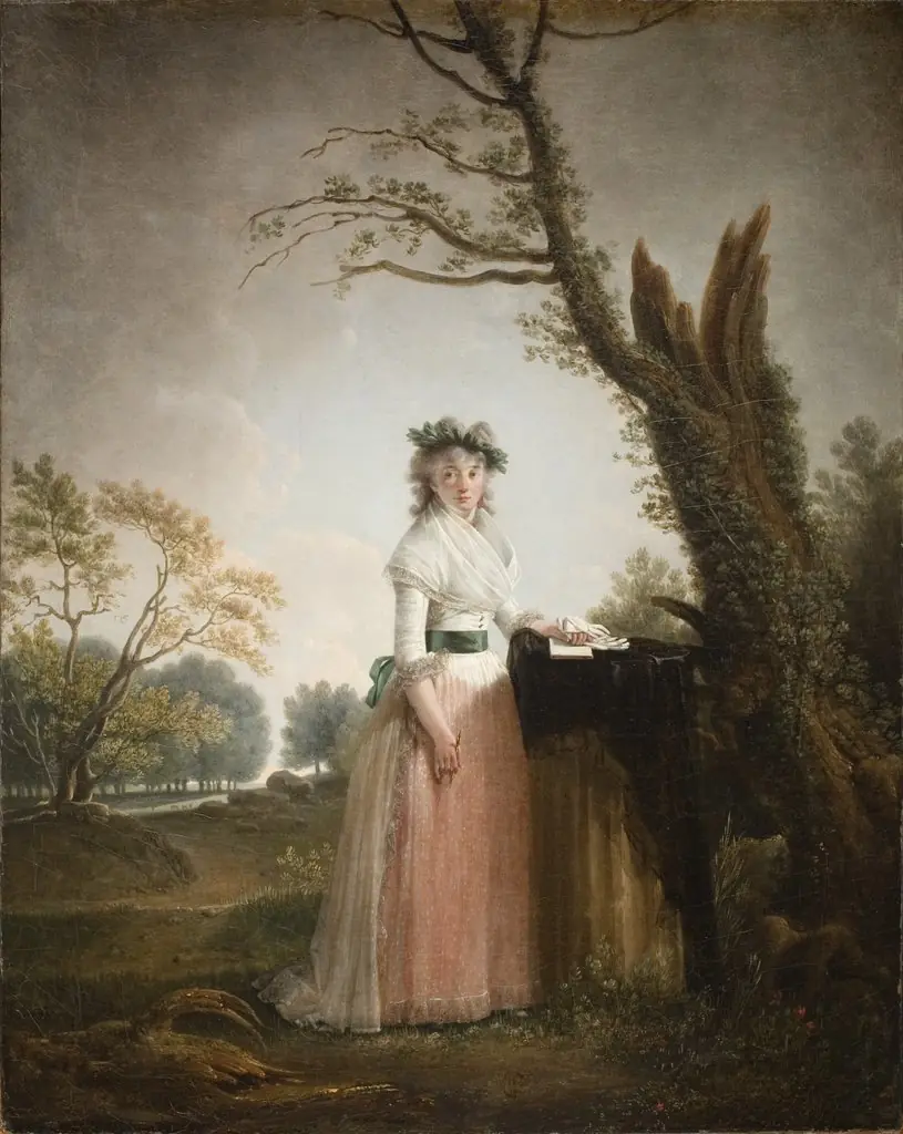 Portrait of Eleonora Chigi, Princess of Teano, by Jacques Sablet, oil, 1797