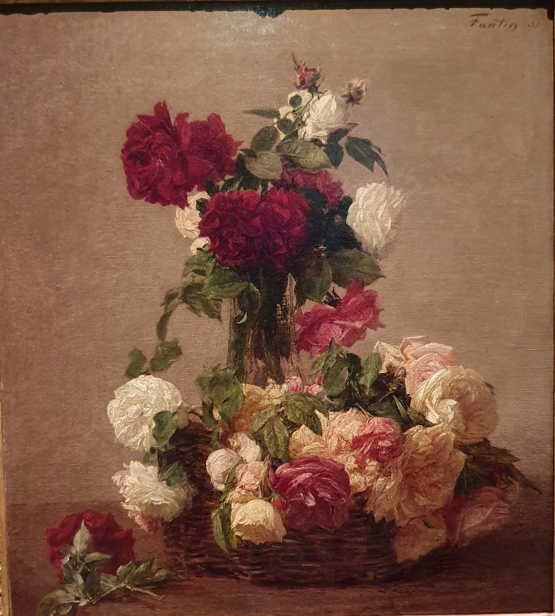 Cesto de Rosas, detail