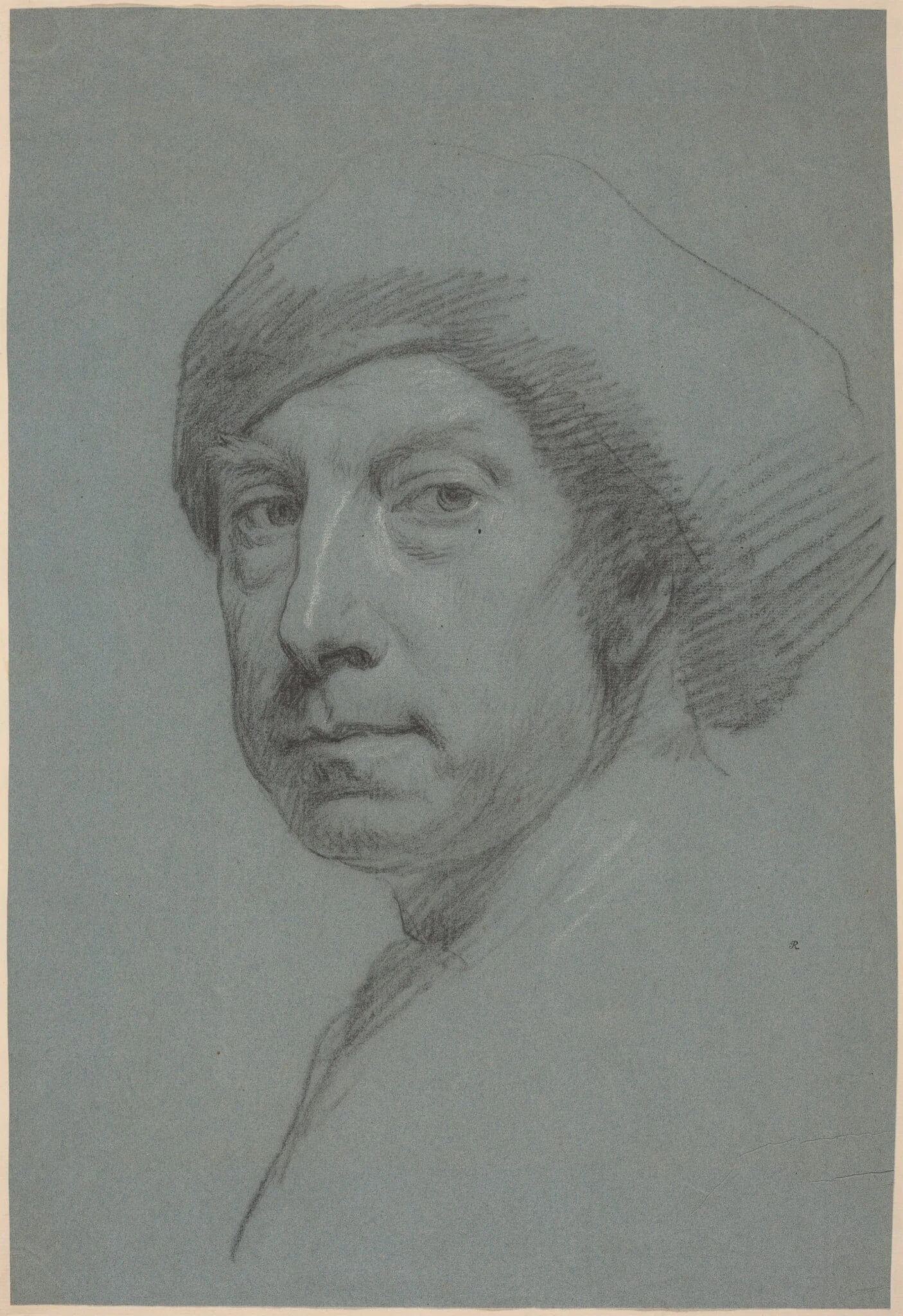 Self-Portrait Wearing a Turban, detail