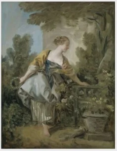A Young Girl in a Park, detail