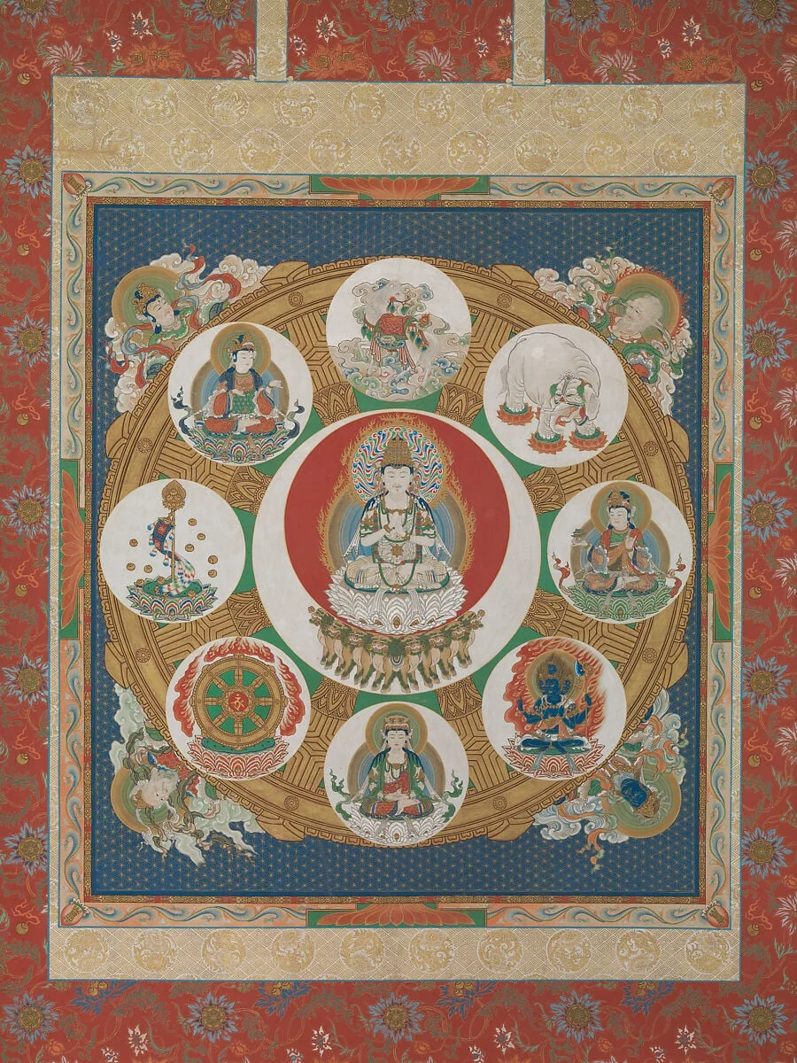 一字金輪曼荼羅|Mandala of the One-Syllable Golden Wheel, detail