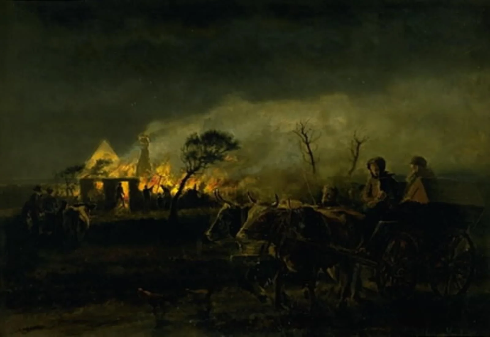 A Farm on Fire, detail