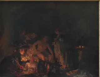 Leonora Christina being Examined in Prison, by Kristian Zahrtmann, oil, 1893