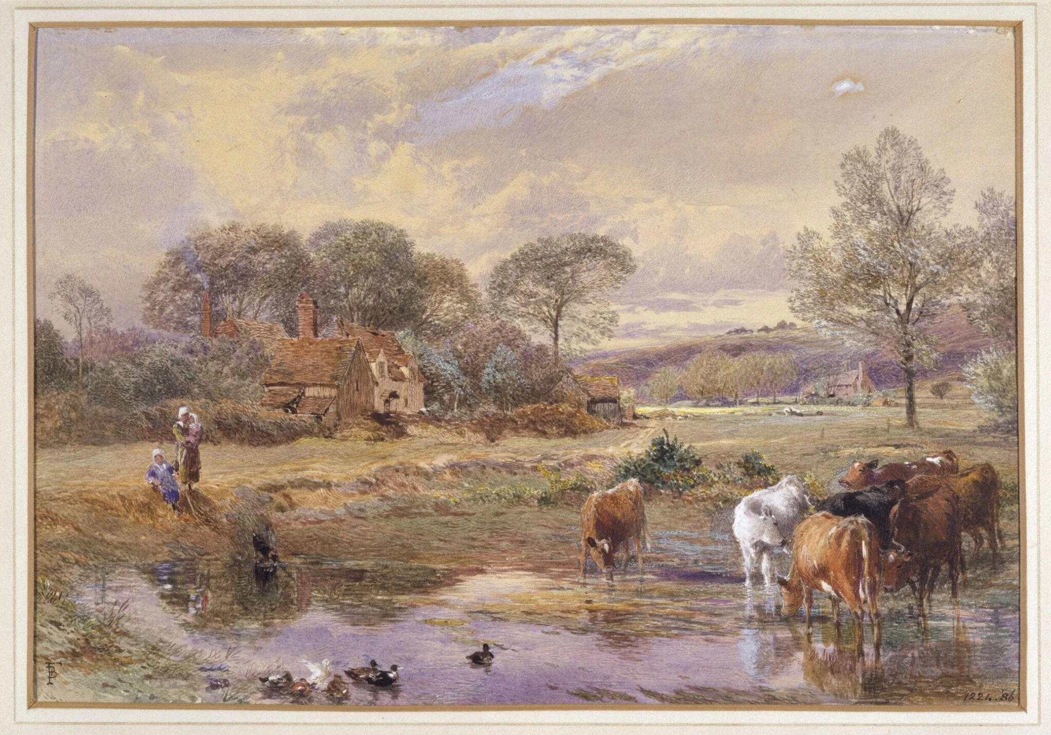 Landscape with Cattle, detail