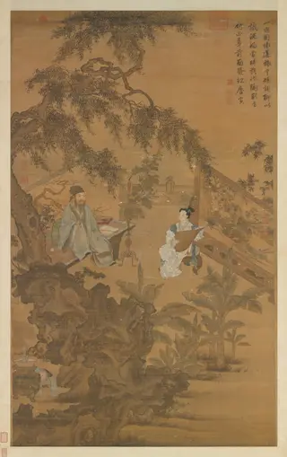 明唐寅陶穀贈詞圖　軸