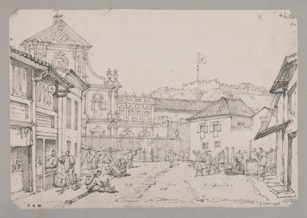 Church of S. Domingo, Macao, by George Chinnery, 4