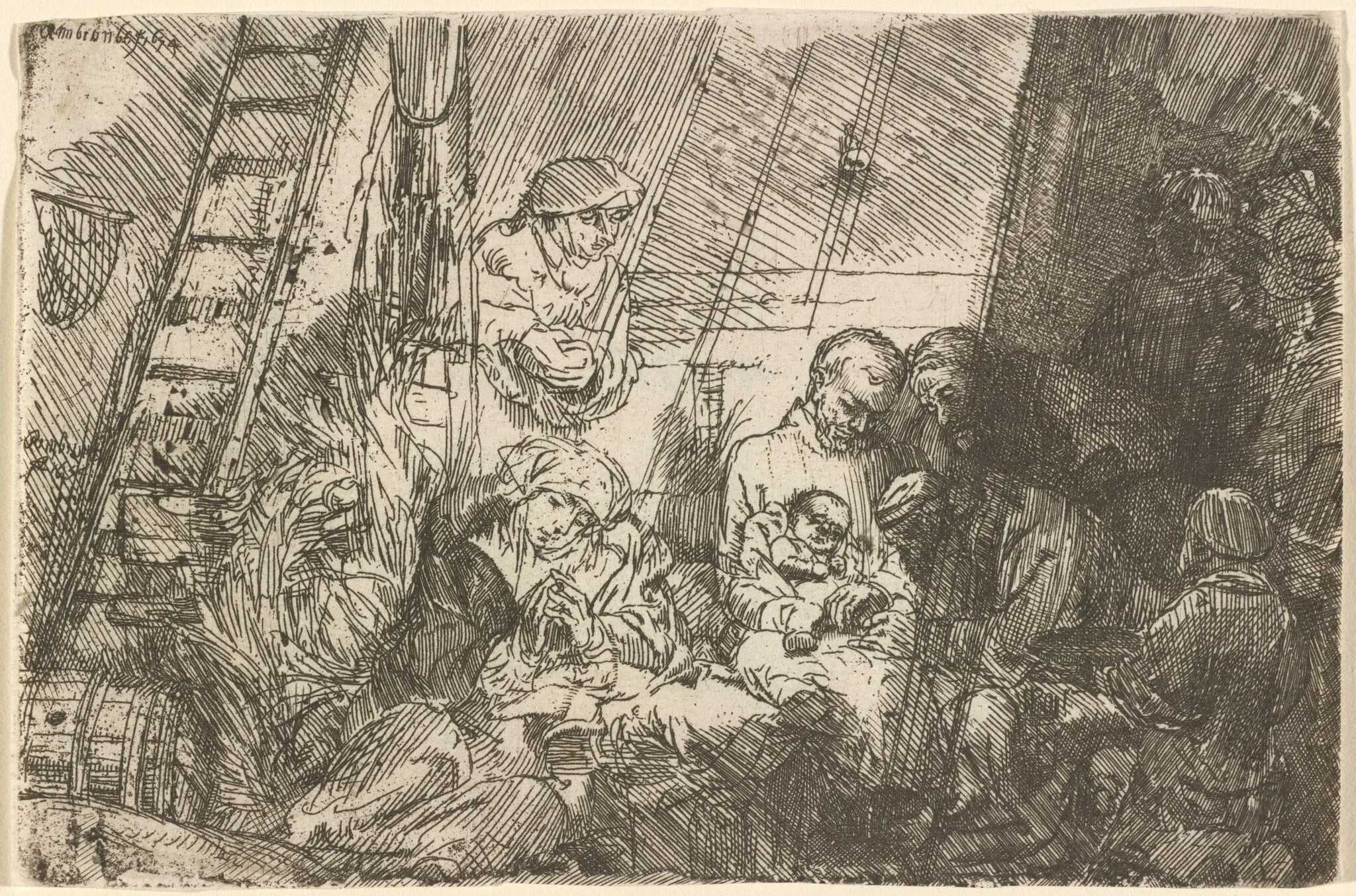 The Circumcision in the Stable, detail