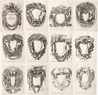 New Model for a Cartouche, by Stefano Della Bella, 1647