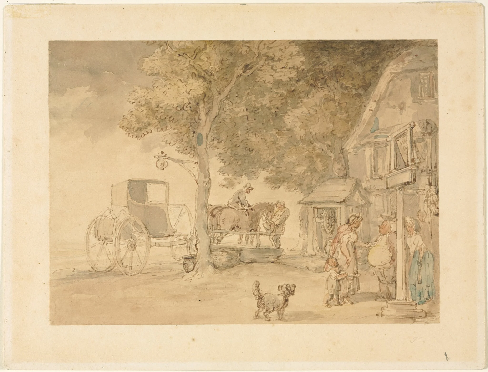 Watering Horses, detail