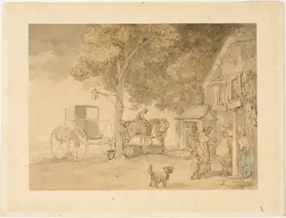 Watering Horses, by Thomas Rowlandson, 1805