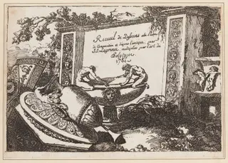 Title Page, by Jean Jacques II Lagrenée, ink