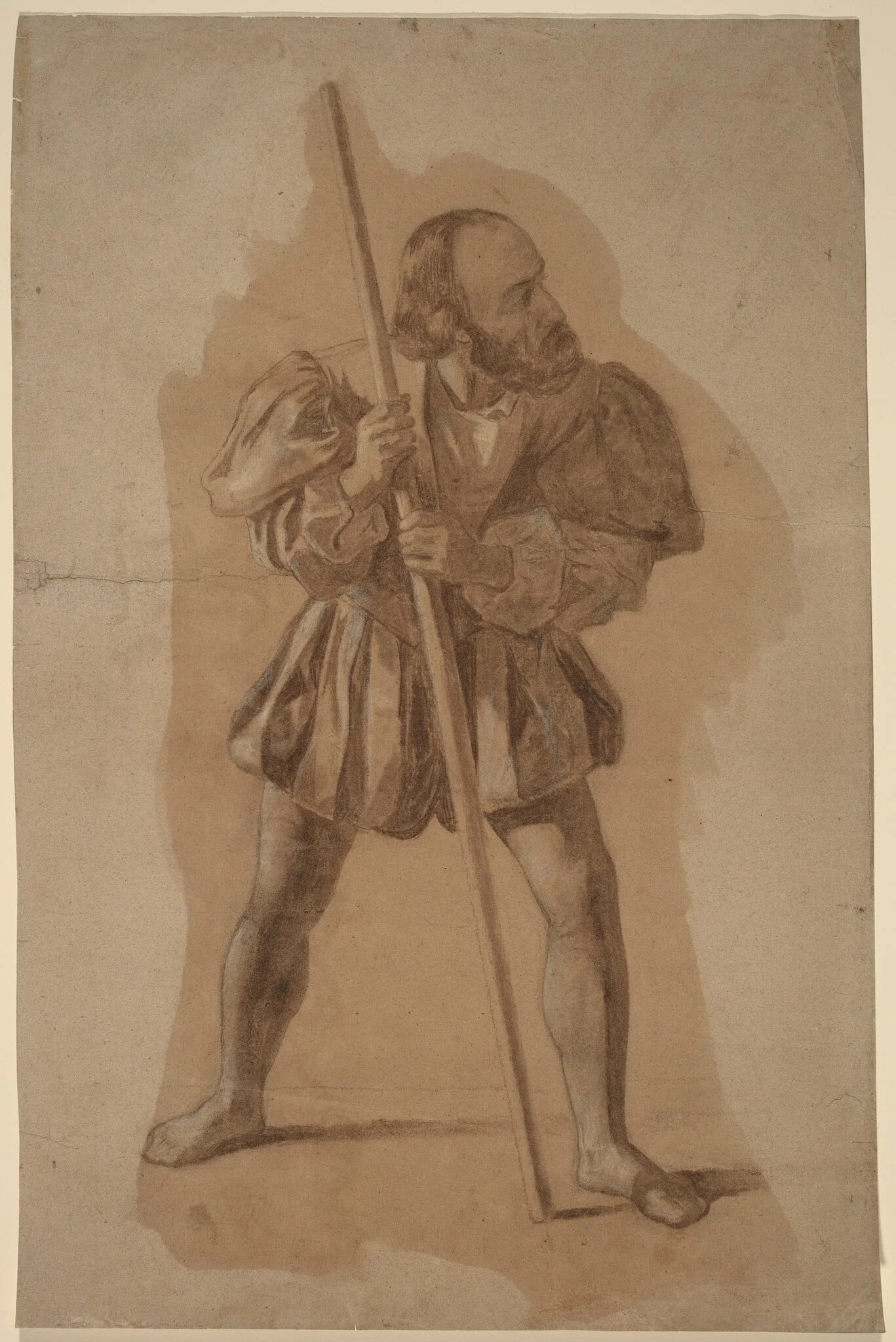 Figure Costume Study for Columbus Mural, Washington, D.C., detail