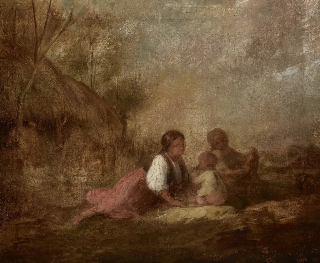 Pastoral Scene, by Aleksander Kotsis, oil, 1872