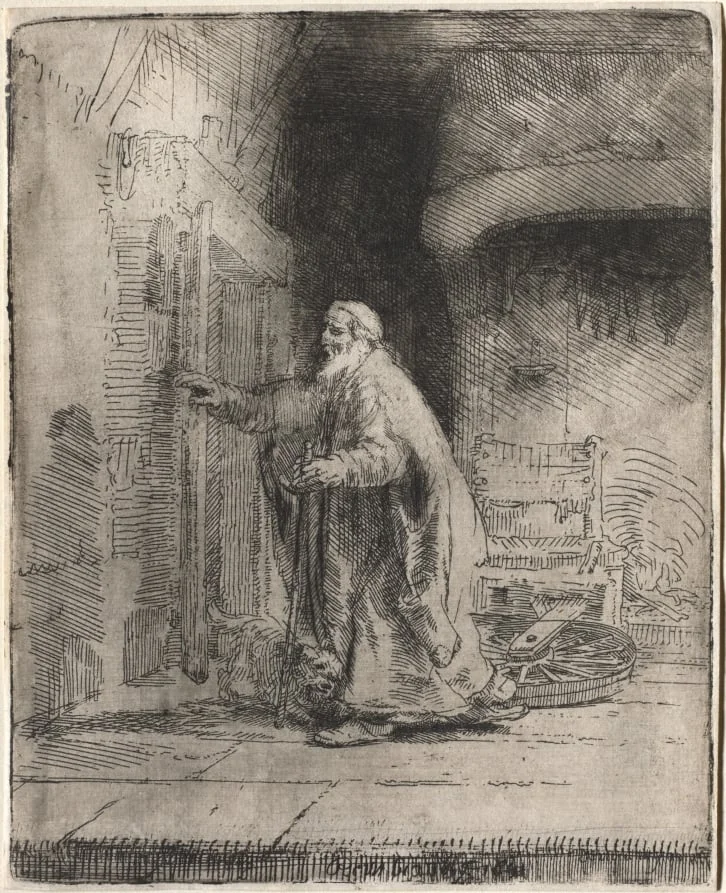 The Blindness of Tobit: The Large Plate, detail