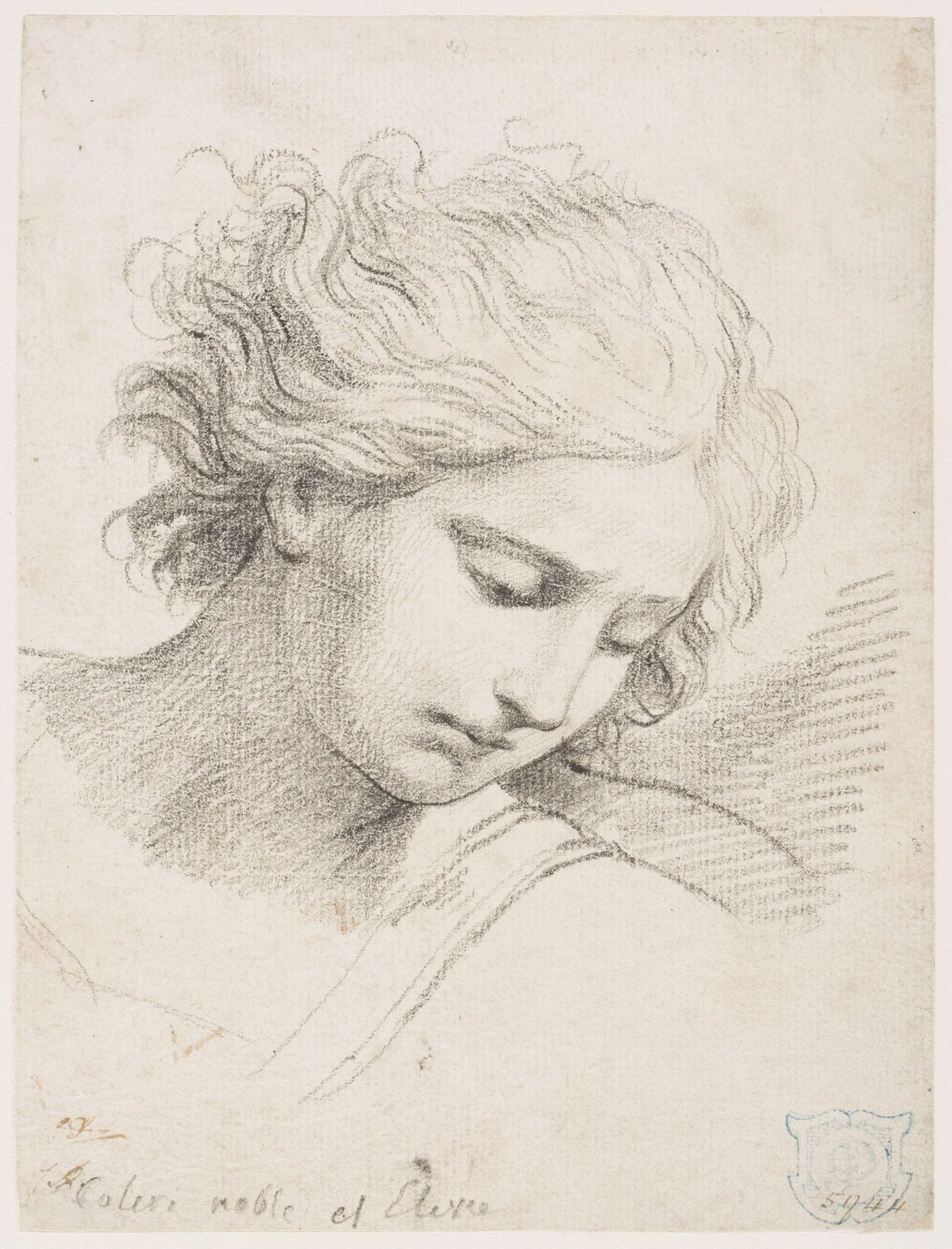 Study of the head of St. Michael, detail