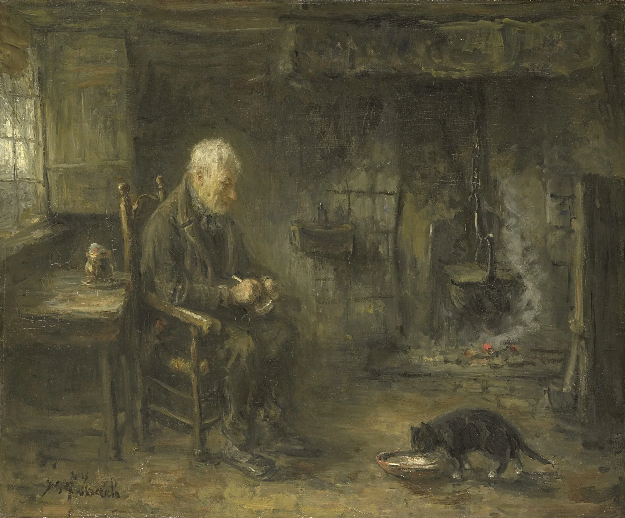 Interior of a Peasant Hut, detail