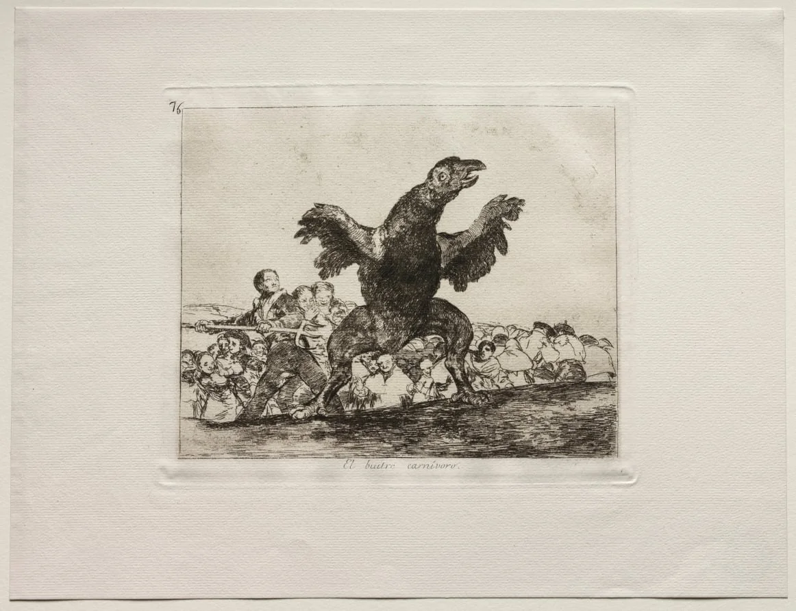 The Horrors of War: A Carnivorous Vulture, detail