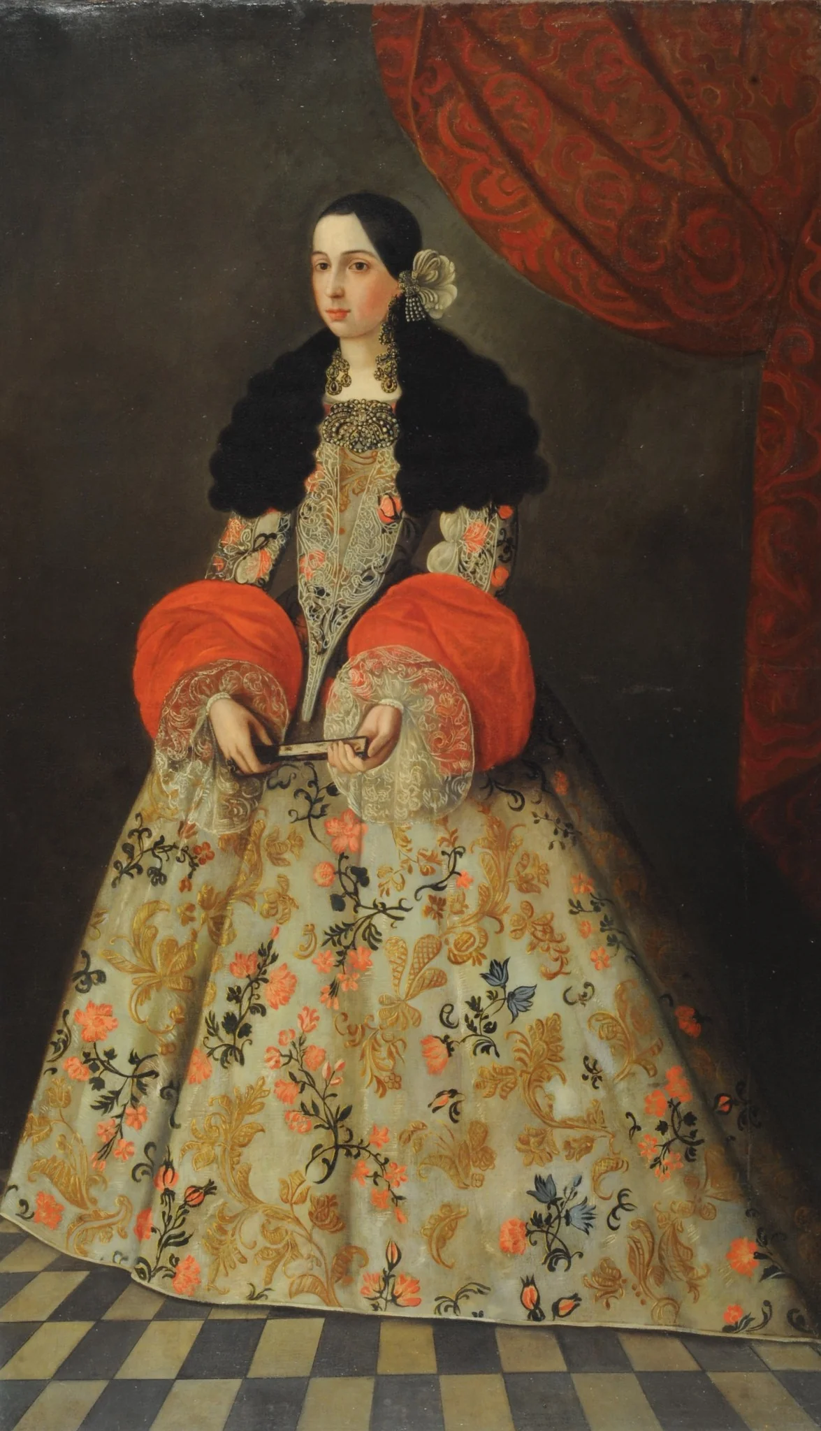 Portrait of an unknown woman, detail