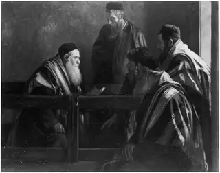 Exposition of the Talmud, by William Rothenstein, oil, 1904