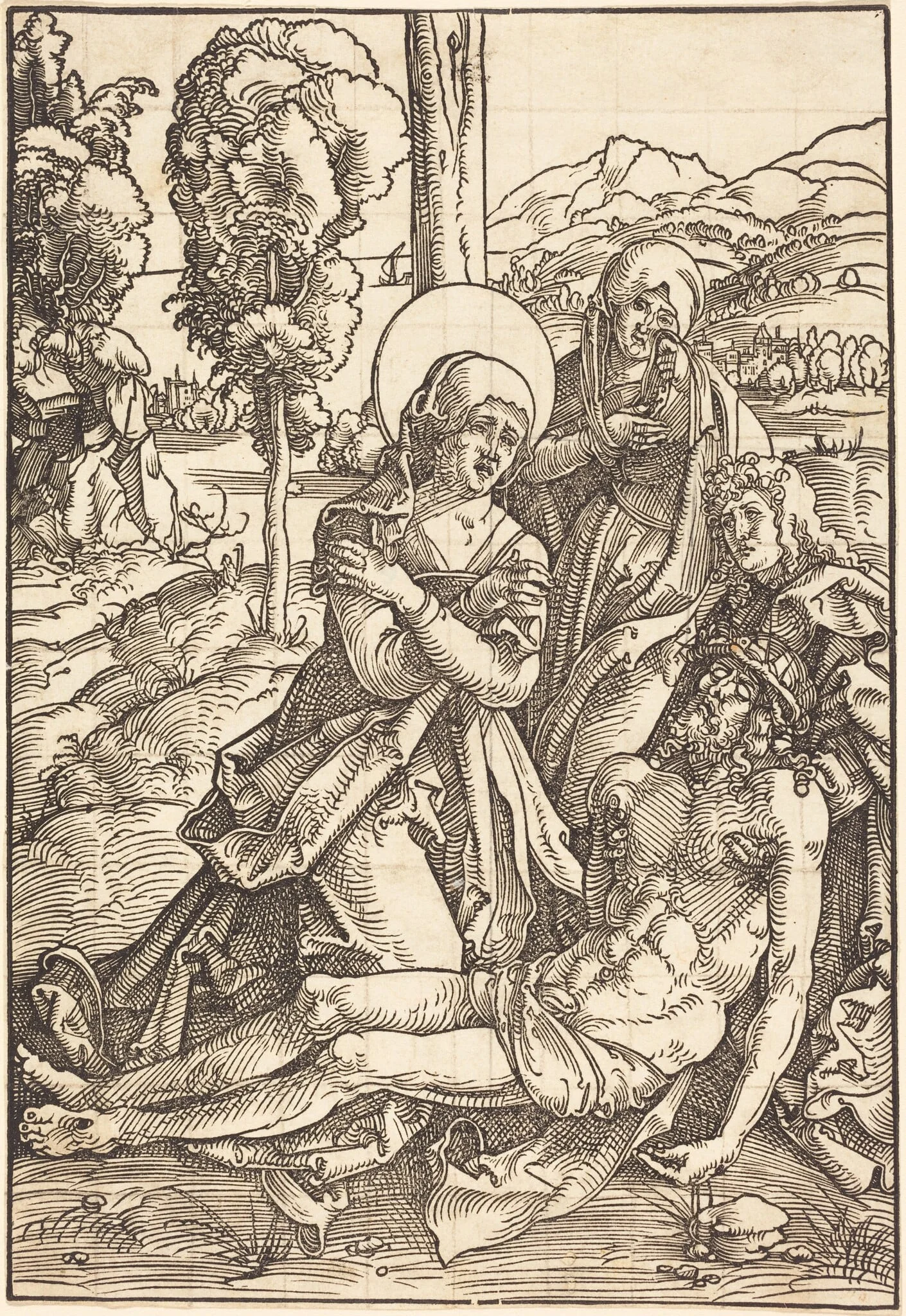 Lamentation for Christ, detail