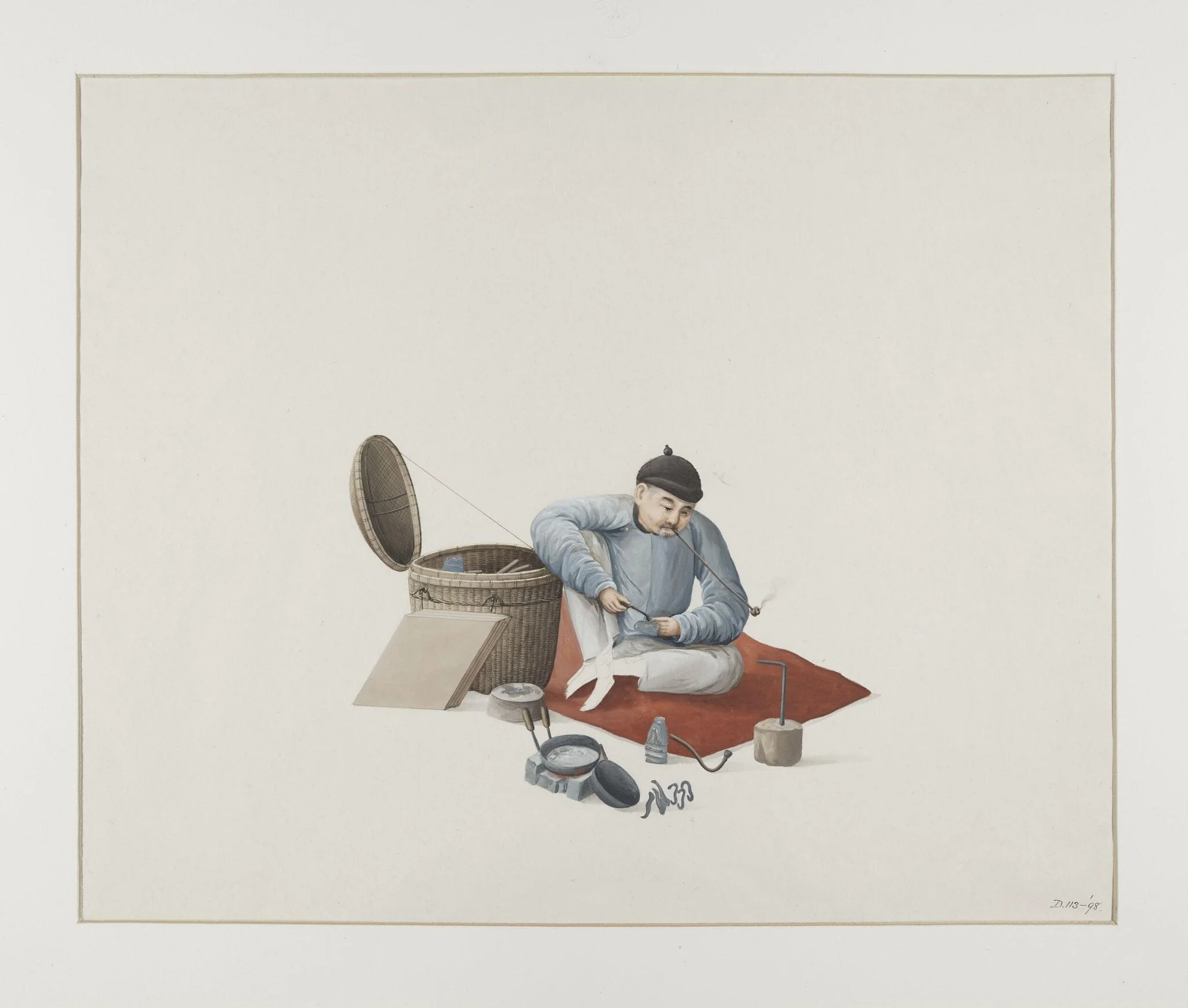 Man Making Pewter, detail