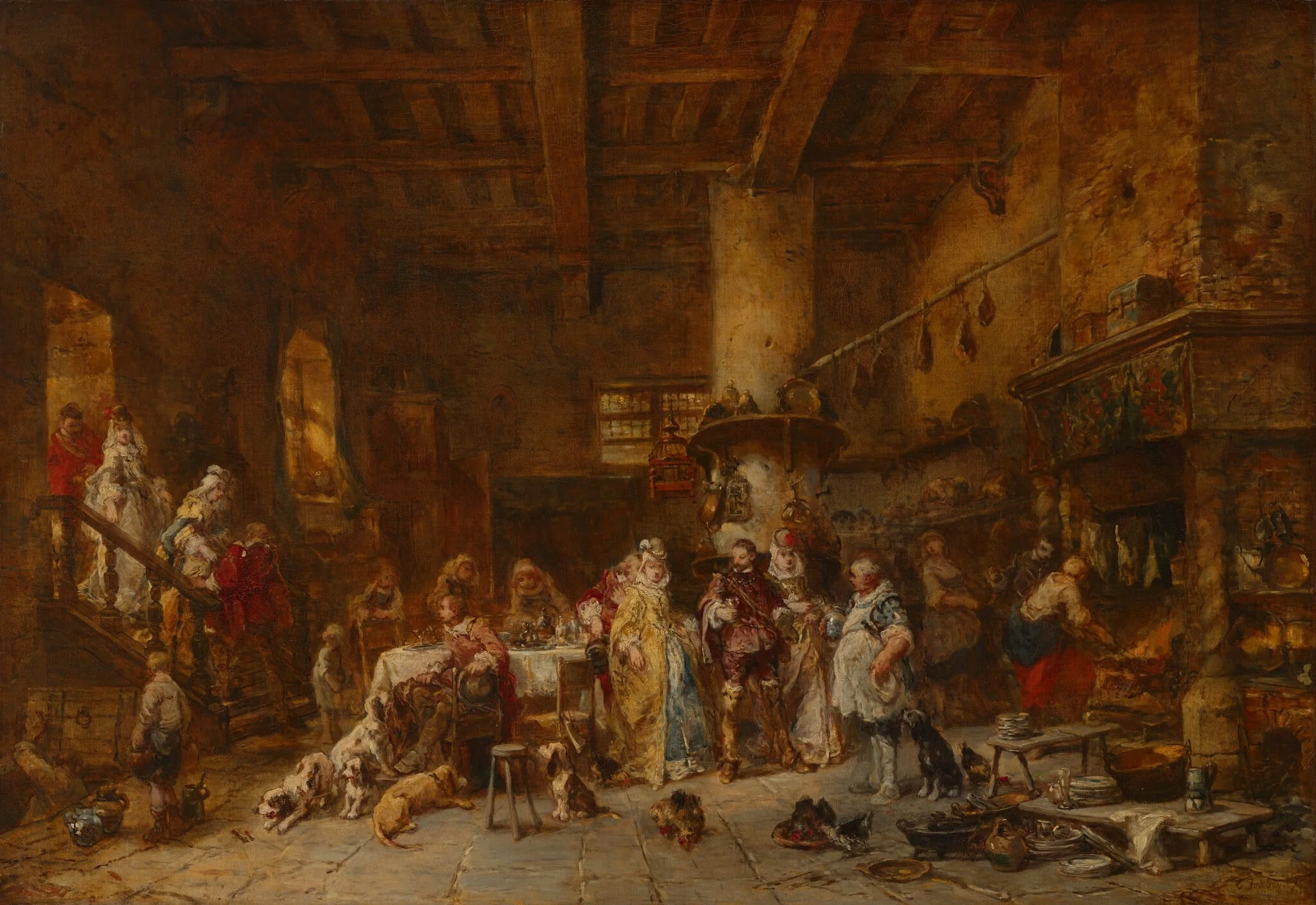 Country Tavern, Feasting, detail