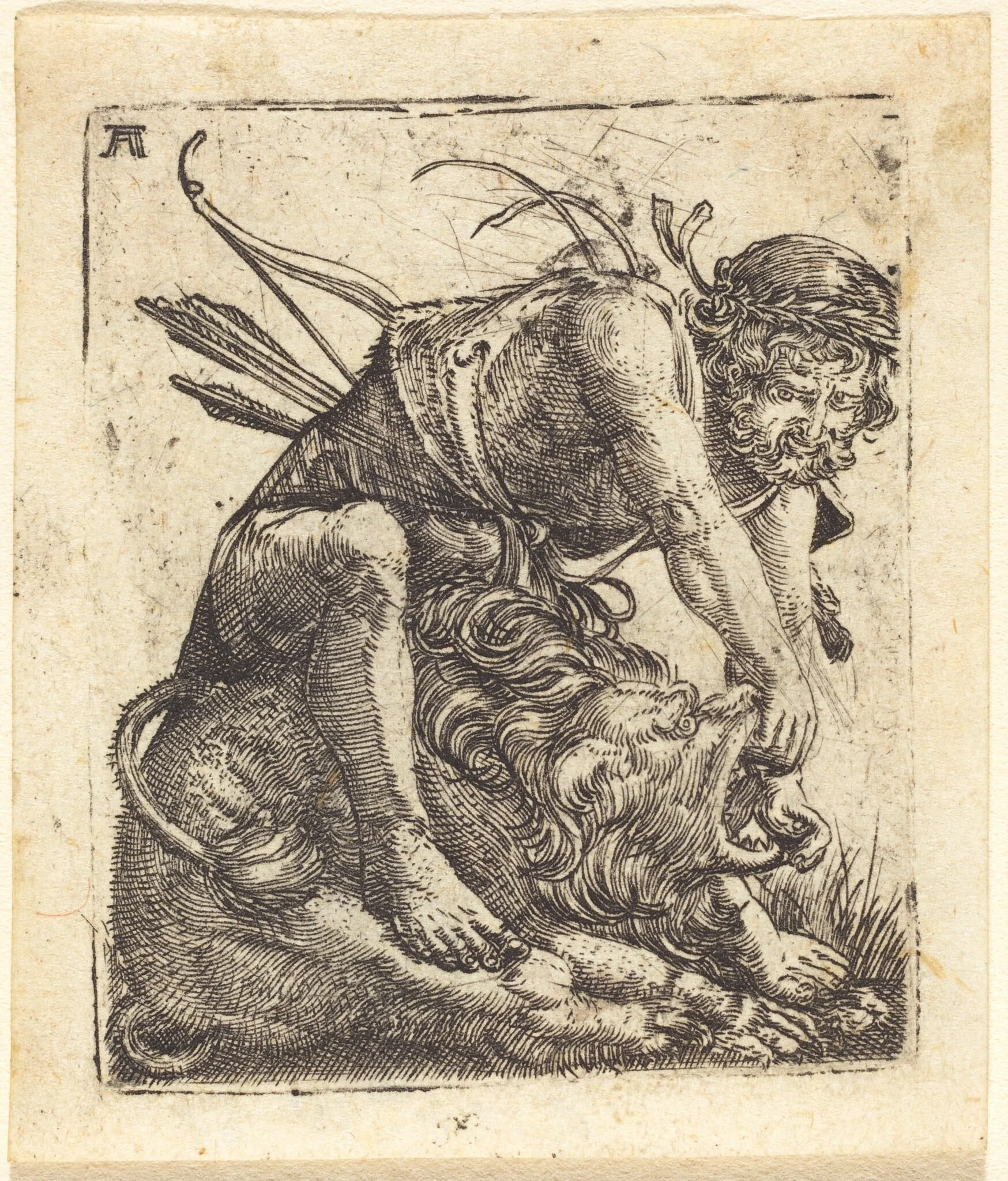 Hercules Overcoming the Nemean Lion, detail