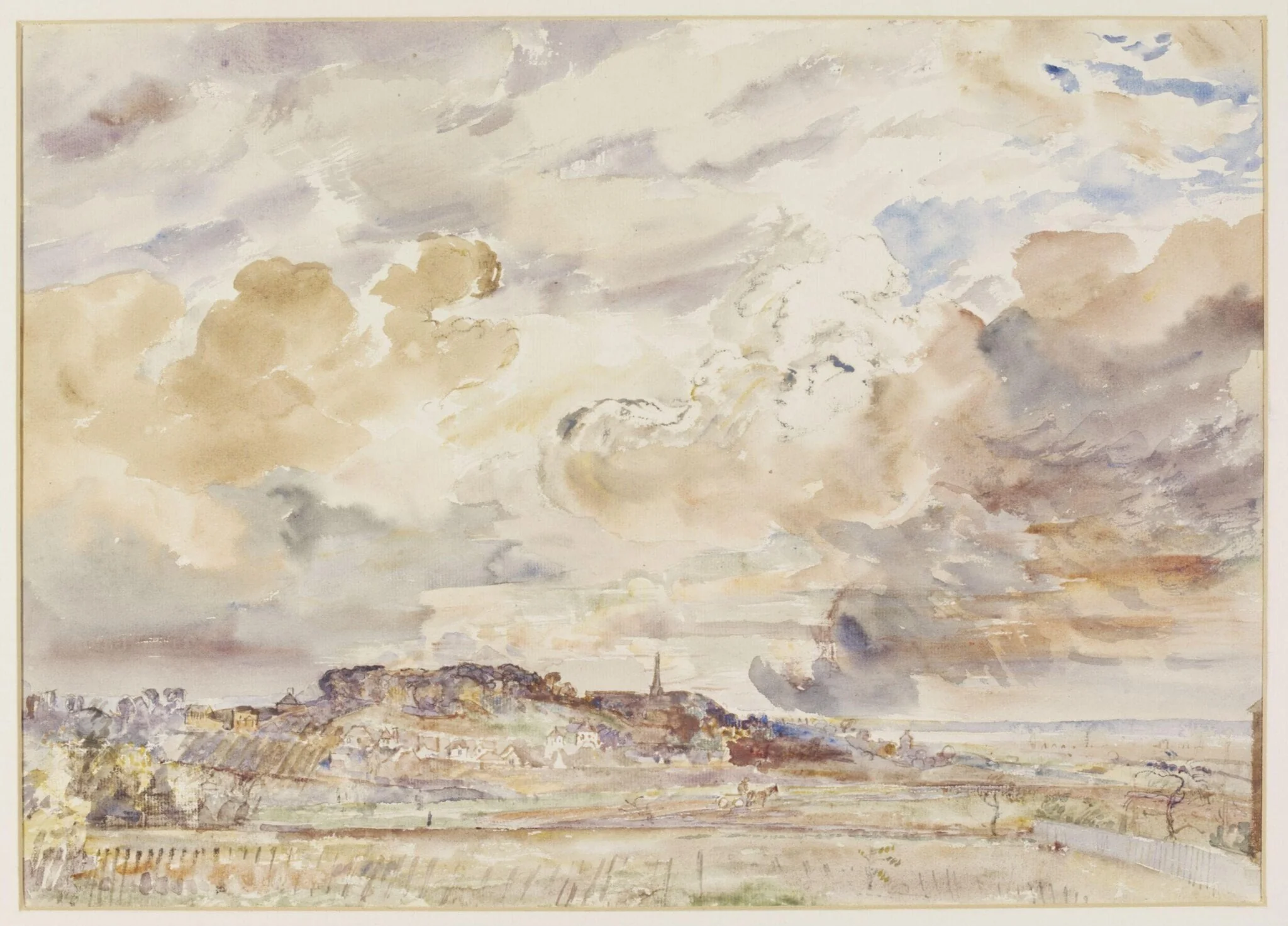 Gadshill, from the Three Crutches on the Gravesend - Rochester Road, detail