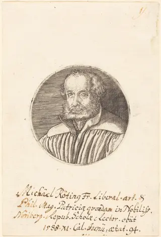 Michael Roting, by Jakob Binck, ink, 1521