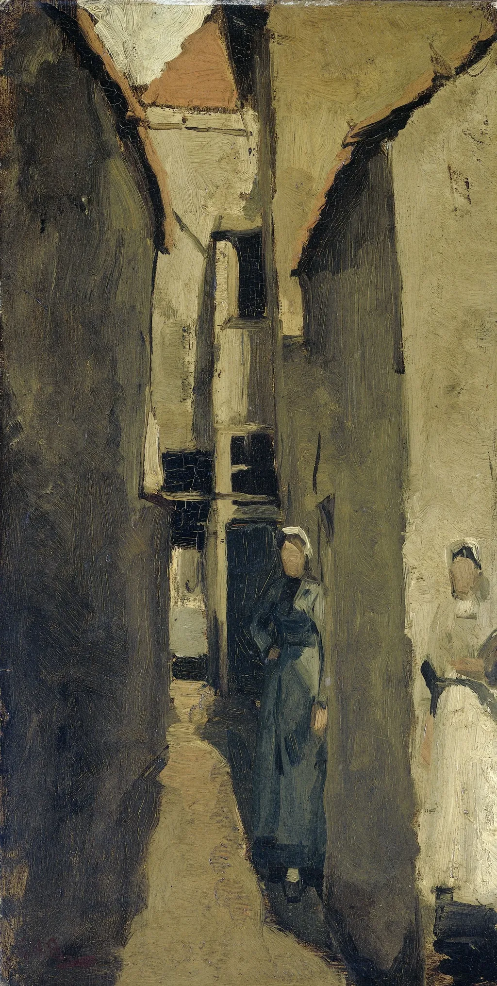 Neighborhood Street in The Hague or Scheveningen, by George Hendrik Breitner, oil, 1901