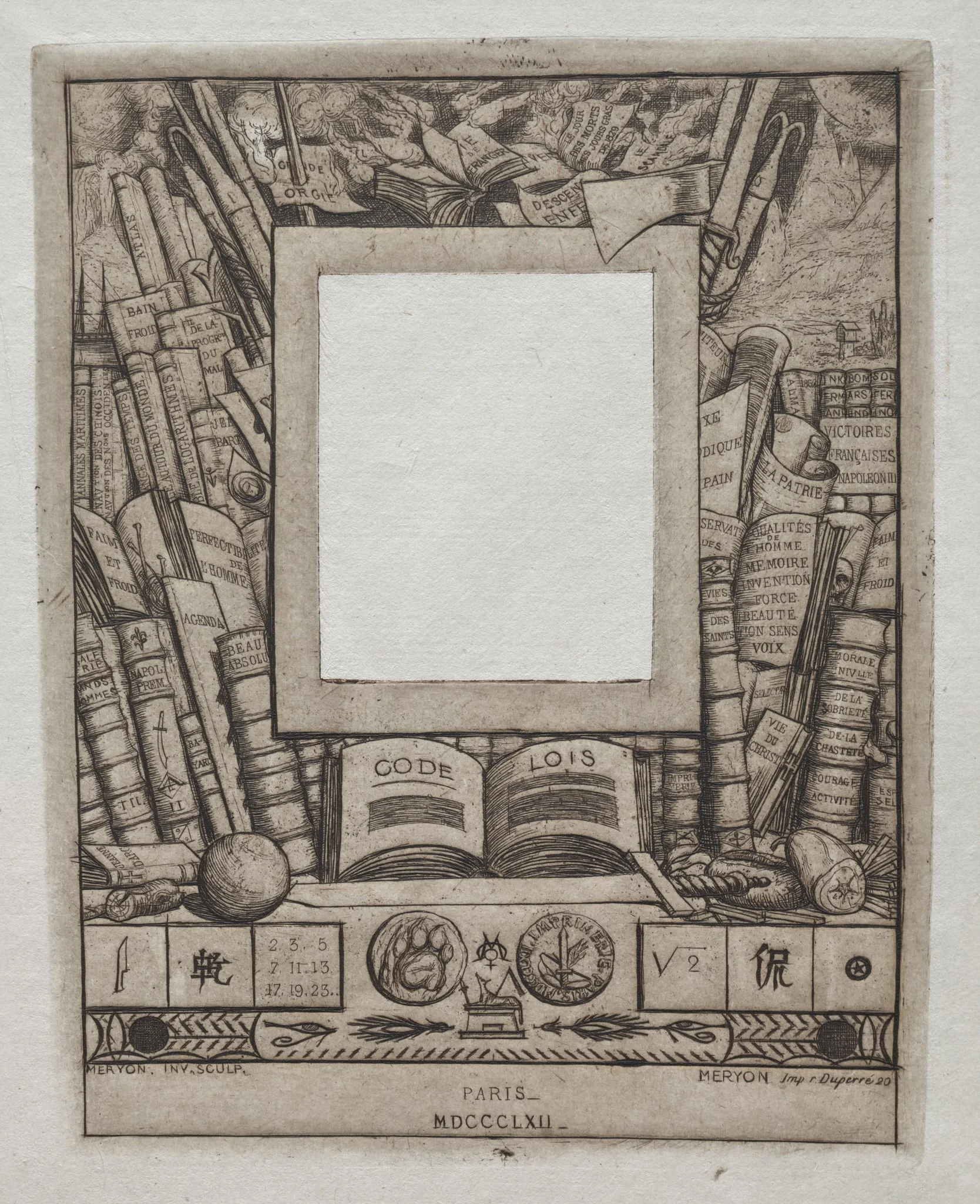 Design for a Frame for the Portrait of Armand Guéraud, detail
