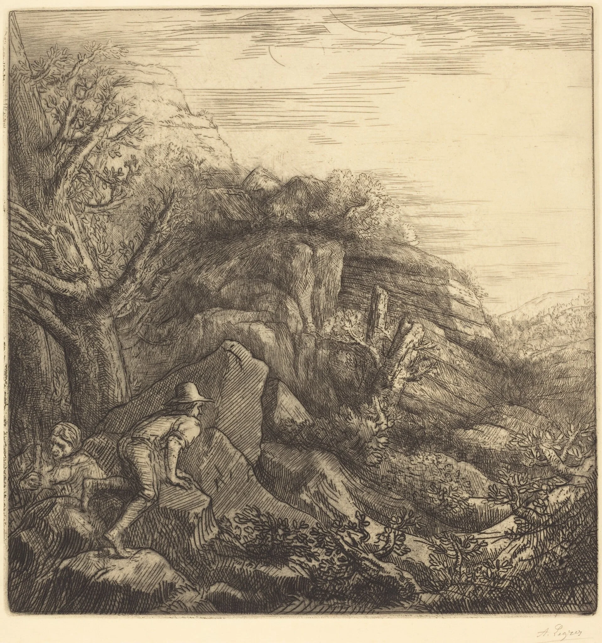 Sunrise (Un lever de soleil), detail