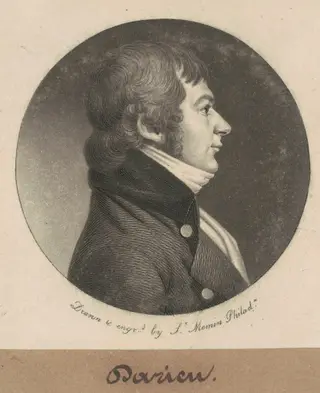 Darieu, by Charles B. J. Févret de Saint-Mémin, ink, 1800