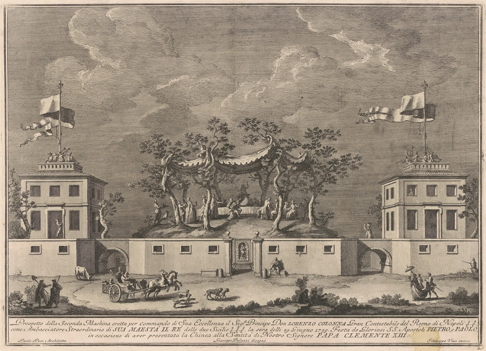The Seconda Macchina for the Chinea of 1759: A "Deliziosa" with a Bacchanal, detail