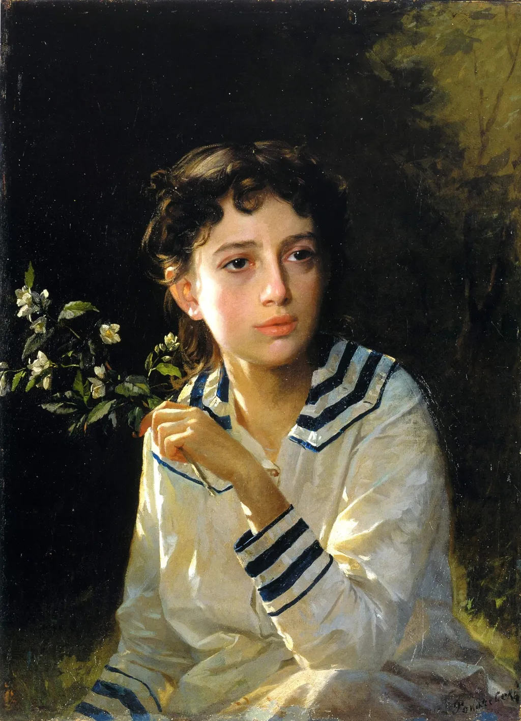 Portrait of Rokachevsky's daughter, by Afanasy Rokachevsky, unspecified, 1860