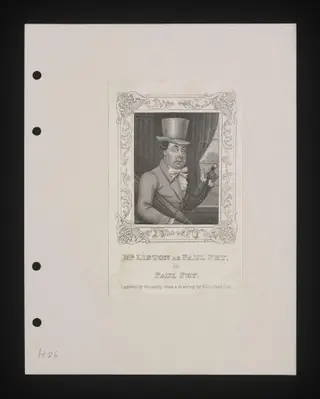 Mr Liston as Paul Pry in Paul Pry, by J. Kennerly, 1850