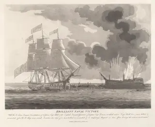 Brilliant Naval Victory, by Samuel Seymour, ink, 1812