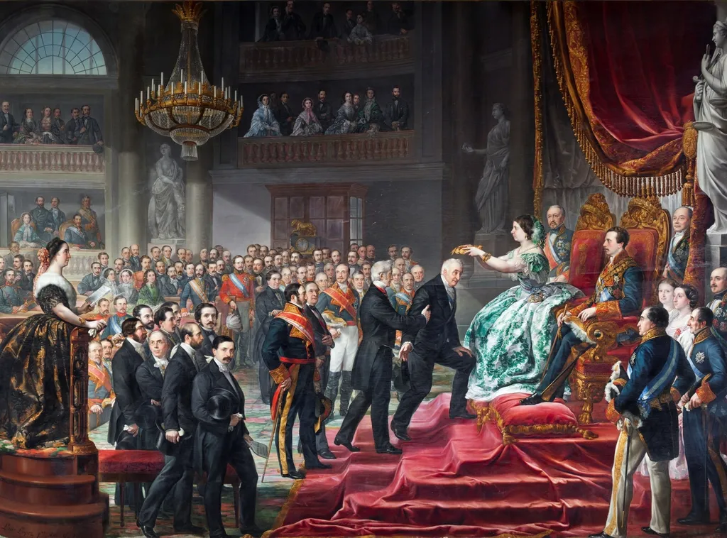 The Coronation of the Quintana, by Luis López Piquer, oil, 1859